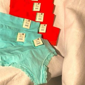Brand New Thong Panty (7) bundle teal/coral S 4/6